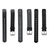 I-SMILE 3PCS Newest Replacement Wristband With Secure Clasps for Fitbit Alta Only(No tracker, Replacement Bands Only) (3pcs black set 2)