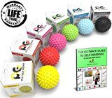 Spiky Acupressure Massage Balls by Physix Gear Sport (Xtra Firm) Black