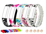 TreasureMax Accessories Replacement Sports Wristbands with Customize Metal Clasps and Secure Silicon Fastener Rings for Fitbit Alta/ Fitbit Alta Bands/ Fitbit Alta Band (No Tracker)