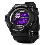 Aposon Mens S-Shock Military LED Digital Quartz Watch Water Resistant Sport Watches Multifunctional – White