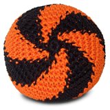 World Footbag Swirl Hacky Sack Footbag, Orange/Black