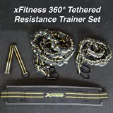 xFitness Recoil 360° Resistance Training System – Include Harness Belt, Bungee Resistance Cords(5Ft+7Ft Length), Wall Mount/Anchor – Designed To Developing Agility & Faster Lateral Movement