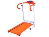 HPD 1100W Folding Electric Treadmill Portable Motorized Running Machine (Orange)