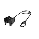 TreasureMax 1PC Replacement Accessory USB Charging Cable for Fitbit Charge 2 Heart Rate Wristband,Black (No Tracker,No Bands)