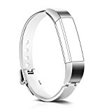 TreasureMax Metal Replacement Jewelry Bracelet Watch Band for Fitbit Alta,Silver (5.5″-6.7″)