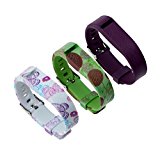 bayite Replacement Bands with Watch Band Clasp for Fitbit Flex Pack of 3 Pattern Prints Group 1