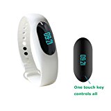 Willful Non-Bluetooth Pedometer Bracelet Fitness Tracker Wristband with Calorie Counter Walking Distance Step Counter Sleep Monitor Time / Date Display for Outdoor Running Walking (White)
