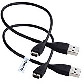 Vastar 2Pcs Replacement USB Charger Charging Cable and Anti Dust Plugs for Fitbit Charge HR Band Wireless Activity Bracelet