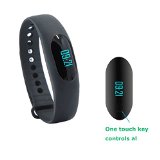 stardrift Pedometer Bracelet Smart Wristband Step Calorie Walking Distance Counter Sleep Monitor Time / Date Display for Outdoor Sports Running Walking (black)