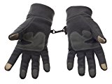 Metog Winter Outdoor Sports Warm Fleece Gloves Touch Gloves Gray L