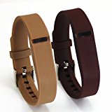 Wristbands Replacement Flex Bands With Clasps for Fitbit FLEX ONLY for Fitbit Band /Fitbit Flex Band /Fitbit Wristband /Fitbit Flex Wristband (Brown+Golden)