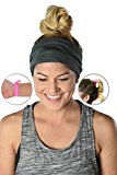 Headbands Made From Moisture Wicking Microfiber – PLUS Trendy “Hot Pink” Hair Tie – Men and Womens Sports Headband