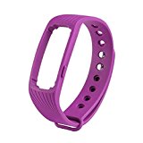 ID107 Fitness Tracker & Heart Rate Monitor, TINCINT Fitness Bracelet Replacement Adjustable Silicon Band (Replacement/purple)