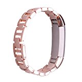 Fitbit Alta Band, Newest Premium Stainless Steel Replacement Accessory Metal Watch Bands Bracelet Strap for Fitbit Alta (No Tracker) (Rose Gold)