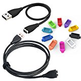 Fitbit Charge HR Charger (With 10 Packs Sweat Resistant and Anti-dust Plugs), CAVN 2 Packs (1 FT + 3FT) Replacement Charging Cable for Fitbit Charge HR Wristband
