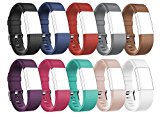 TreasureMax Classic Replacement Accessory Wristband for Fitbit Charge 2 Heart Rate Fitness Wristband, 10 Colors Available (No Tracker)