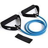Reehut Single Resistance Band, Exercise Tube – With Door Anchor and Manual Blue