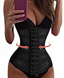 Bafully Weight Loss Hourglass Waist Trainer Body Cincher Sport Workout Shapers (S, Black)
