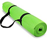 Spoga 1/4-Inch Anti-Slip Exercise Yoga Mat with Carrying Strap, Dark Green