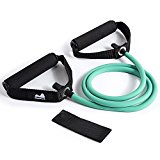 Reehut Single Resistance Band, Exercise Tube – With Door Anchor and Manual Green