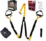 Bodyweight Suspension Trainer Straps Home Gym with Bonus Workout Guide eBook (Yellow)