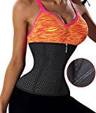 waist trainer training cincher trimmer shaper slimmer support corset binder waist reducer reducer running lifter fat Postnatal Pregnancy Postpartum Recovery Lumbar Support Brace(L,Zipper Black)