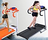 Wakrays 500W Folding Electric Treadmill Portable Motorized Running Machine Black