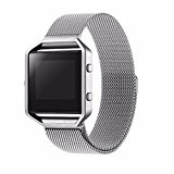 Fitbit Blaze Band Large (6.1-9.3 in), PUGO TOP Milanese Loop Stainless Steel Wristband for Fitbit Blaze Smart Fitness Watch, Large, Silver