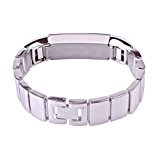 Fitbit Alta Band, Newest Premium Stainless Steel Replacement Accessory Metal Watch Bands Bracelet Strap for Fitbit Alta (No Tracker) (Style C: Silver)