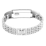 For Fitbit Alta Bands, TreasureMax Replacement Bean Bracelet for Fitbit Alta / Fitbit / Fitbit Bands / Fitbit Alta Accessories / Fitbit Alta Band. (5.5-8.1 In, Silver)