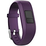 SKYLET Garmin vivofit 3 Silicone Replacement Bands with Secure Watch Clasp (No Tracker) (Plum, Standard (6.0-9.0 in))