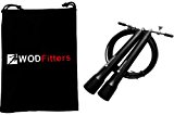 WODFitters Bearing PRO Adjustable Double Under Jump Rope with Training eGuide and Carrying Bag
