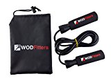 WODFitters Jump Rope for Cardio Fitness Training – Top Rated Exercise Tool for Weight Loss and Heart Health – Super Quick Ball Bearing – Fully Adjustable – FREE Training & Sizing eGuide & Carry Bag – Perfect for Boxing, MMA, Cross Training – Lifetime Warranty with 100% Guarantee (Black, Adjustable)