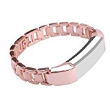 I-SMILE 3PCS Newest Replacement Wristband With Secure Clasps for Fitbit Alta Only(No tracker, Replacement Bands Only) (Style 1: Rose gold)