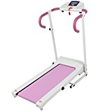 Pink Portable Folding Electric Motorized Treadmill Running Fitness Machine