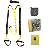 Asamoom Pro Suspension Trainer Kit, Upgrade Door Anchor Body Fitness Straps Training Resistance Workout Home Gym