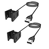 Fitbit Charge 2 Replacement Charging Cable, BeneStellar 2-Pack 3.3ft / 1m Charger Cord for Fitbit Charge 2 (Black)