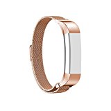 I-SMILE 3PCS Newest Colorful Replacement Wristband With Secure Clasps for Fitbit Alta Only(No tracker, Replacement Bands Only) (Style 3 : Rose Gold)
