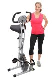 Exerpeutic Folding Magnetic Upright Bike with Equipment Mat