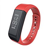 Fitness Tracker,Semaco Wireless Smart Bracelet with OLED Display Bluetooth Pedometer Sleep Monitor Activity Wristband for iPhone Samsung Android and iOS Smartphones (Red)