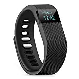 Fitness Tracker,Teslasz Bluetooth 4.0 Sleep Monitor Calorie Counter Pedometer Sport Activity Tracker for Android and IOS Smart Phone (Black)