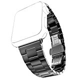 Apple Watch Band, PUGO TOP Ultra-thin (2.0 mm) Solid Stainless Steel Metal Replacement Band for Apple Watch Series 2 Series 1 38mm, Space Gray