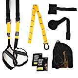 XTRM Fitness Suspension Straps Trainer – Resistance Training for Home Gym Workouts + Setup Guide & Free Exercise Ebook