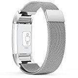 For fitbit charge 2 Bands,TreasureMax Stainless Steel Replacement Accessory Bracelet band,Large,Small,Metal Bands for Fitbit Charge 2/charge 2 bands/fitbit charge 2 bands(No Tracker)