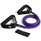 Reehut Single Resistance Band, Exercise Tube – With Door Anchor and Manual Purple
