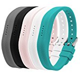 Bands for Fitbit Flex 2, Classic Silicone Fitness Replacement Accessories Wrist Band for 2016 Fit bit Flex2, Pack of 5, Buckle Design