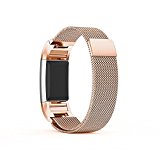 Fitbit Charge 2 Metal Band Rose Gold , Ztotop Accessories Milanese Loop Stainless Steel Metal Bracelet Strap with Unique Magnet Lock for Fitbit Charge 2 HR 5.5″ – 9.3″