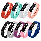 Fitbit Alta Bands,Nicpay Fitbit Alta Wristband Accessories Replacement Band Large Small Available in 9 Colors with Metal Clasp and Unique Design Silicone Fastener (Watch Band Only, No Tracker)