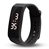 Malltop LED Watch, Unisex Rubber Bracelet Water Resistant Touch Screen White LED Digital Display Sports Wrist Watch