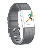 For Fitbit Charge 2 Bands,CreateGreat Soft Silicone Replacement Accessory Band for Fitbit Charge 2 Bands/Charge 2 Fitbit/Fitbit Charge 2 Band/Fitbit Charge 2